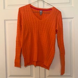 JCP Orange V neck sweater